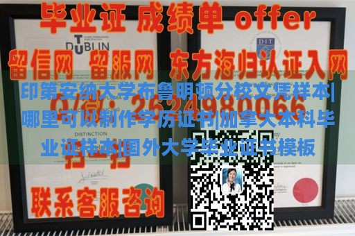 印第安纳大学布鲁明顿分校文凭样本|哪里可以制作学历证书|加拿大本科毕业证样本|国外大学毕业证书模板